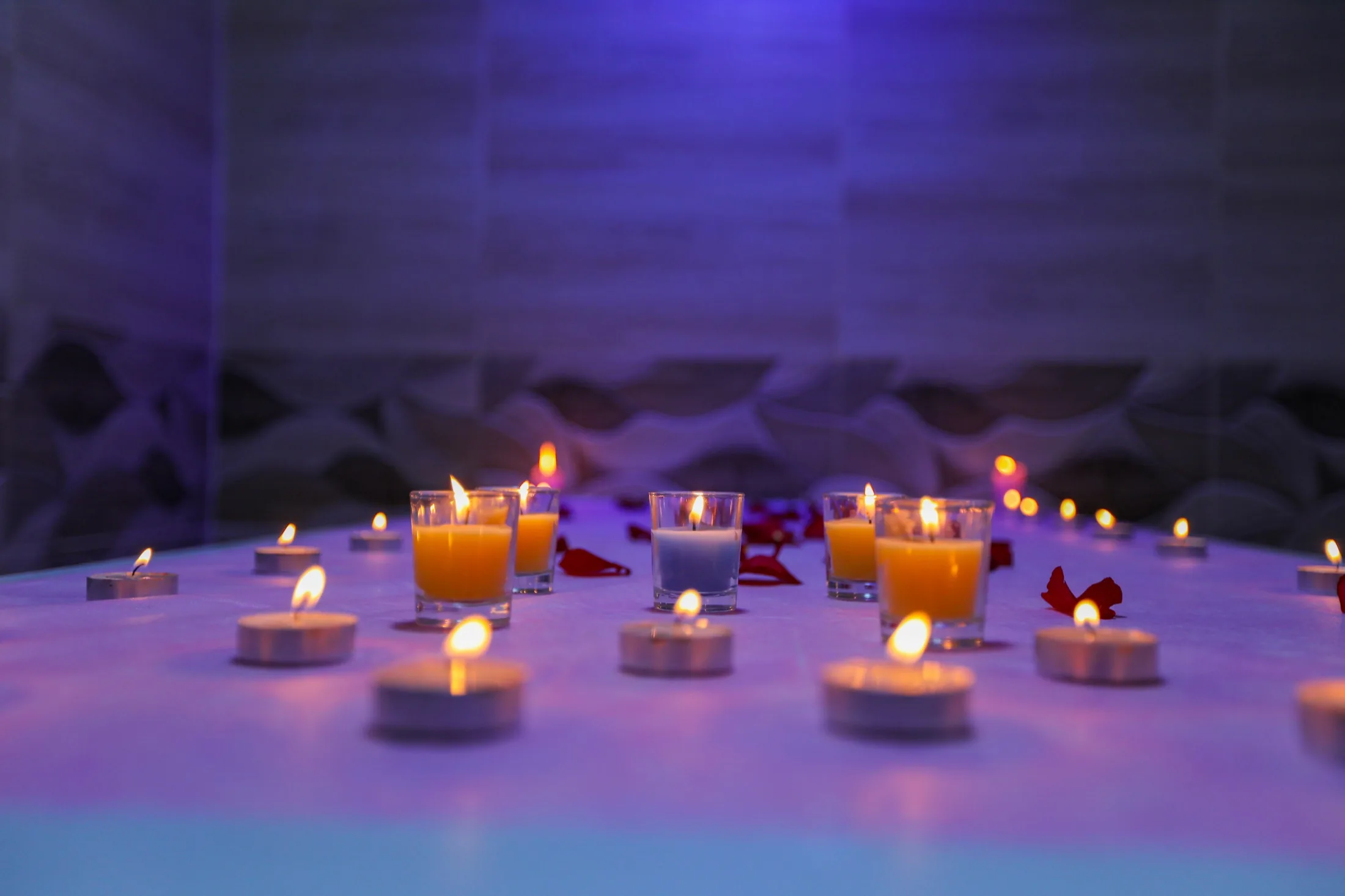 Candle detail at Impressive Spa