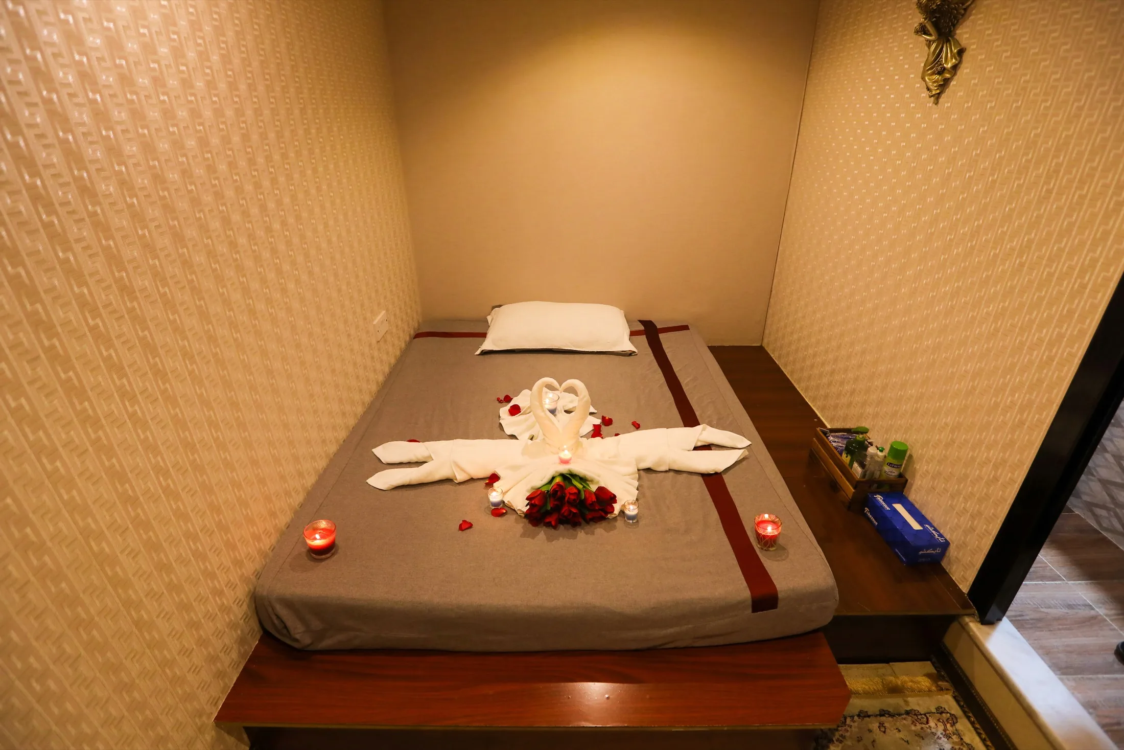 Private massage treatment room at Impressive Spa MarinaScape Mall